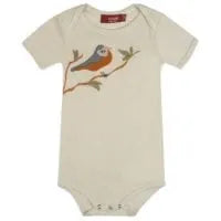 Load image into Gallery viewer, MILKBARN - Organic Cotton Blue Bird Appliqué One Piece