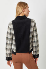 Load image into Gallery viewer, MYSTREE - Plaid Sleeve Corduroy Jacket