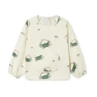 Load image into Gallery viewer, MILKBARN - Coastal Crab Long Sleeve Pocket Bib