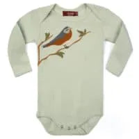 Load image into Gallery viewer, MILKBARN - Organic Cotton Blue Bird Appliqué One Piece