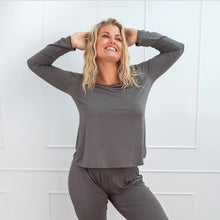 Load image into Gallery viewer, Faceplant Dreams Long Sleeve Shirt: Earl Grey