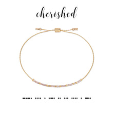 Load image into Gallery viewer, DOT & DASH - Morse Code Bracelet "Cherished"