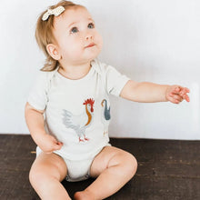 Load image into Gallery viewer, MILKBARN - Organic Cotton Natural Chicken Appliqué One Piece