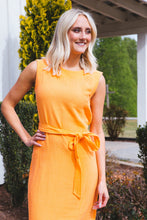 Load image into Gallery viewer, VELVET HEART - Tangerine "Aurelie" Sleeveless Gauze Dress