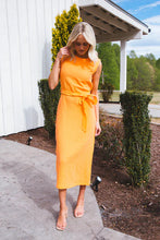 Load image into Gallery viewer, VELVET HEART - Tangerine "Aurelie" Sleeveless Gauze Dress