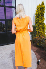Load image into Gallery viewer, VELVET HEART - Tangerine "Aurelie" Sleeveless Gauze Dress