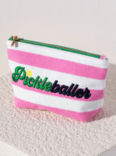 Load image into Gallery viewer, SHIRALEAH - "Pickleballer" Zip Pouch in Pink