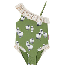 Load image into Gallery viewer, *MILKBARN - Ruffle Off-Shoulder One-Piece Swim Suit in Valais Sheep