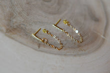 Load image into Gallery viewer, CECELIA Shell Front And Back Chain Earrings