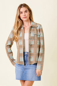 Mystree Checker Sweater Jacket