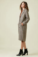 Mystree Plaid Long Coat