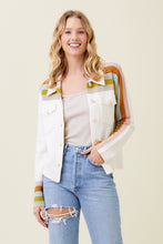 Load image into Gallery viewer, Mystree Multi Stripe Detail Sweater Jacket
