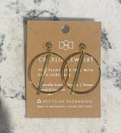Cecelia Designs Ball Bar Hoop Earrings