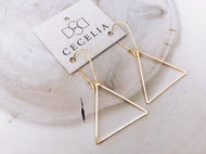Cecelia Designs Basic Triangle Hoop Earrings
