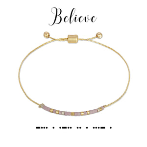DOT & DASH Morse Code Bracelet "Believe"