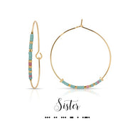 DOT & DASH - Morse Code Hoop Earring 