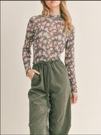 SAGE THE LABEL - Dreamchaser Mock Neck Mesh Top