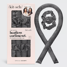 Load image into Gallery viewer, KITSCH - Satin Heatless Curling Set- Charcoal
