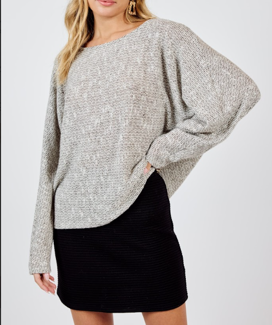 SADIE & SAGE - Billie Off the Shoulder Dolman Sleeve Knit Top