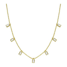 Load image into Gallery viewer, Stia Jewelry - Dazzling Dangles Baguette Necklace
