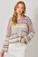 MYSTREE- MULTICOLOR STRIPE SWEATER