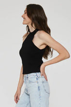 Load image into Gallery viewer, ANOTHER LOVE - Black Evie Mock Neck Halter Tank
