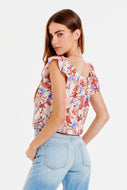 ANOTHER LOVE - Pippa Smocked Top Botanica