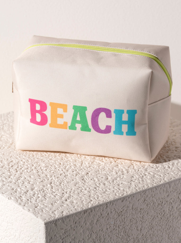 SHIRALEAH - Beach Zip Pouch Natural