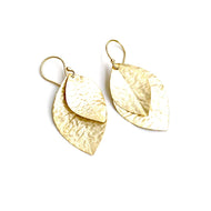 ERIN GRAY - Cabo Double Leaf Earring in Gold Foil