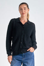 Load image into Gallery viewer, ELAN - Sweater Cardigan in Black
