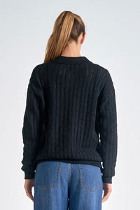 ELAN - Sweater Cardigan in Black