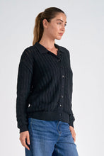 Load image into Gallery viewer, ELAN - Sweater Cardigan in Black
