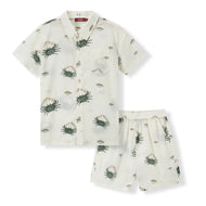 MILKBARN - Collar Button-Up Shirt and Shorts Set