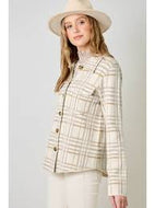 MYSTREE - Check Pattern Sweater Jacket