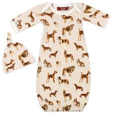 *MILKBARN - Newborn Gown + Hat Set