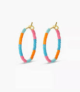Gorjana - Gigi Stripe Hoops (Miami)