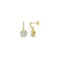 Stia Jewelry - Modern Glamour - Round Solitaire Halo Drop Earring
