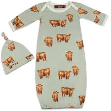 *MILKBARN - Newborn Gown + Hat Set