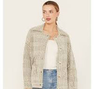 SADIE & SAGE - Lola Plaid Sweater Jacket