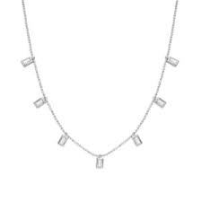Stia Jewelry - Dazzling Dangles Baguette Necklace