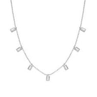 Stia Jewelry - Dazzling Dangles Baguette Necklace