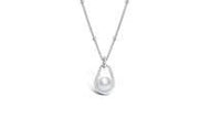 Stia Jewelry - Cradled Baroque Pearl Necklace