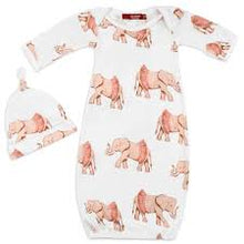 Load image into Gallery viewer, *MILKBARN - Newborn Gown + Hat Set
