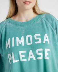 RECYCLED KARMA -  Mimosa Please LS Burnout Sweatshirt