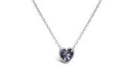 Stia Jewelry - Bezel Heart Necklace (Aquamarine)