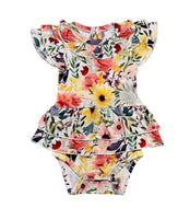 ROCKIN ROYALTY BABY - Sunflower Garden Party Flutter Onesie