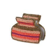 INK + ALLOY -  Gia Mixed Horizontal Stripes Small Claw Clip - Jaipur