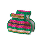 INK + ALLOY -  Gia Mixed Horizontal Stripes Small Claw Clip - Rio