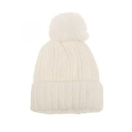 JOY SUSAN - Varried Rib Pompom Hat
