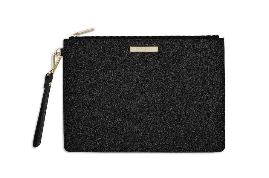 KATIE LOXTON - Stardust Clutch - Sparkly Black